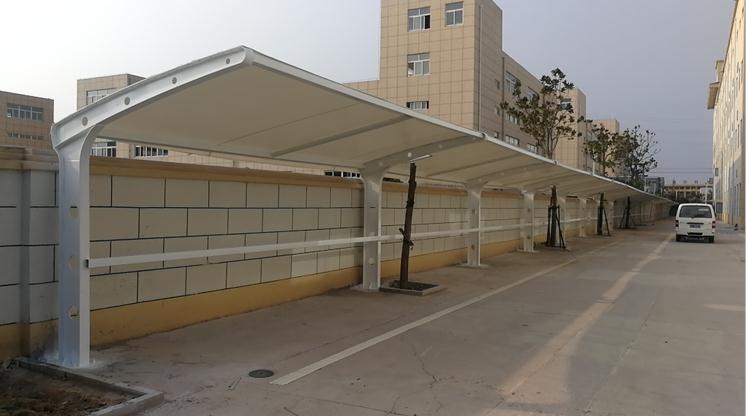 亳州7字型膜结构车棚—亳州市康和中药项目