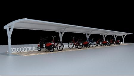 膜结构自行车雨棚设计